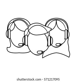 Support assistants technical icon image, vector illustration