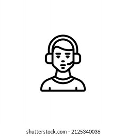 Icono de avatar adecuado para gráficos de información, sitios web y medios de impresión e interfaces. Icono de vector de línea.
