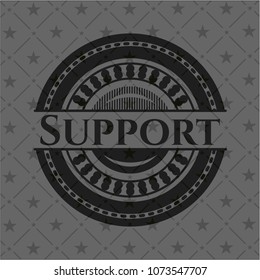  Support black emblem