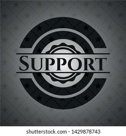 Support black emblem. Vintage. Vector Illustration. Detailed.