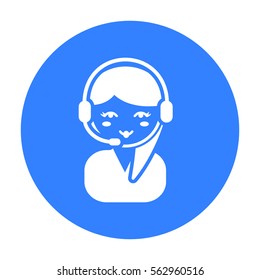 Support black icon. Illustration for web and mobile design.