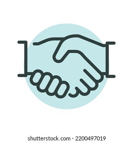 Unterstützt das Symbol für schwarze Linie. Selbstentwicklung. Piktogramm für die Webseite.
