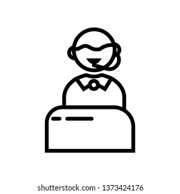 Support- black linear Support vector illustration symbol icon