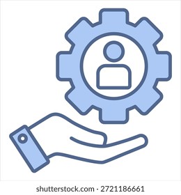 Suporte à ilustração de vetor de ícone azul