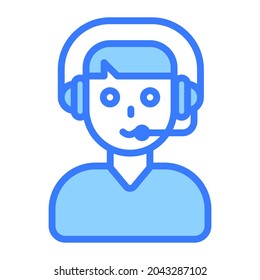 support Blue Outline icon, Shopping and Discount Sale icon.