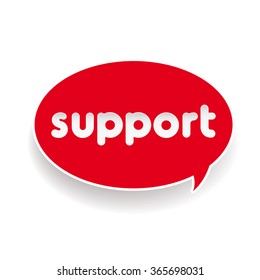 Support bubble vector label