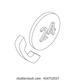 Support call center 24 hours icon