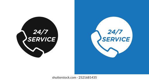 Support call service icon Flat vector set outline
