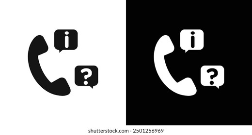 Support call service icon Symbol mark in filled style
