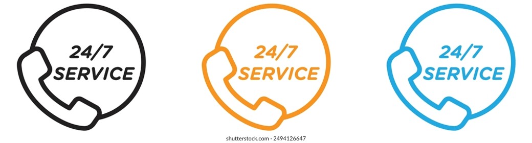 Support call service icon vector logo set collection for web app ui