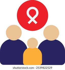 Personas de cuidado de Asistencia Icono Vector Ilustrador plano