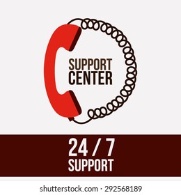 Support center digital design, vector illustration eps 10