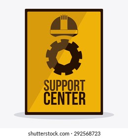 Support center digital design, vector illustration eps 10