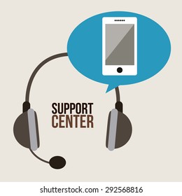 Support center digital design, vector illustration eps 10