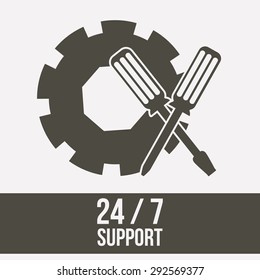 Support center digital design, vector illustration eps 10