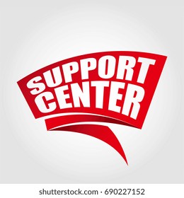 Support center label banner