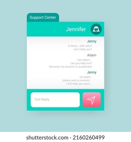 support center user interface service online chat, Smartphone redesign realistic object 