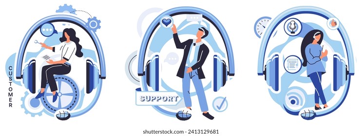 Support center vector illustration. In realm technology, support center acts as guiding light, providing professional aid Communication is key in our support center, ensuring smooth exchange