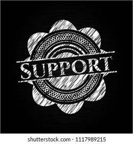 Support chalkboard emblem