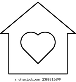 Support charity, thin line web icon. Outline icon. Simple vector illustration.