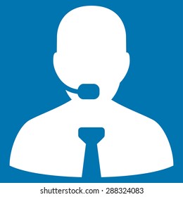 Support chat icon from Business Bicolor Set. Vector style: flat symbols, bg and bluewhite color, rounded angles, background.