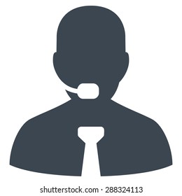 Support chat icon from Business Bicolor Set. Vector style: flat symbols, smooth blue color, rounded angles, white background.