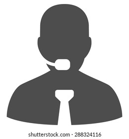 Support chat icon from Business Bicolor Set. Vector style: flat symbols, gray color, rounded angles, white background.