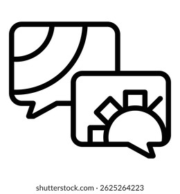 Support chat icon. Outline support chat vector icon for web design isolated on white background