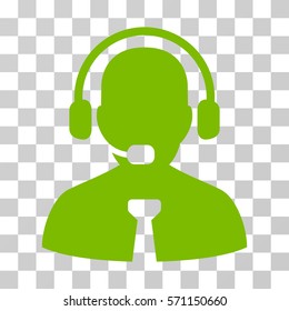 Support Chat icon. Vector illustration style is flat iconic symbol, eco green color, transparent background. Designed for web and software interfaces.