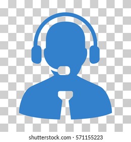 Support Chat icon. Vector illustration style is flat iconic symbol, cobalt color, transparent background. Designed for web and software interfaces.