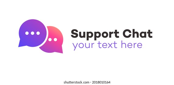 Support chat icon vector isolated on white background for virtual assistant, talk bubble speech symbol, digital marketing, chat app, ai, artificial intelligence. 10 eps