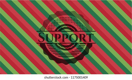 Support christmas style emblem.