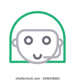 support colour line vector icon