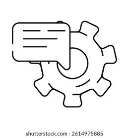 support communication line icon vector. support communication sign. isolated contour symbol black illustration