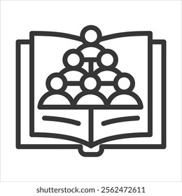 Support Community Outline Icon Vector Illustration