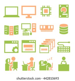 support computer icon set