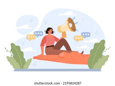 Support concept. Character help each other in solving problems. Advice from tutor. Cooperation, unity, partnership and teamwork. Social community or movement activity. Flat vector illustration set