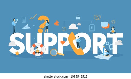 Support concept illustration. Idea of service help.