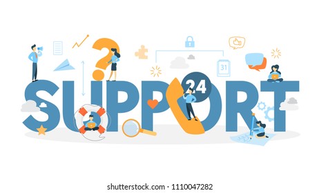 Support concept illustration. Idea of service help.