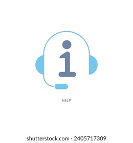 Symbol für die Unterstützungskonzeption Einfache Elementgrafik. Rahmenkonzept des Support-Konzepts - Symboldesign.