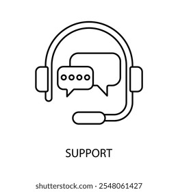 support concept line icon. Simple element illustration. support concept outline symbol design.