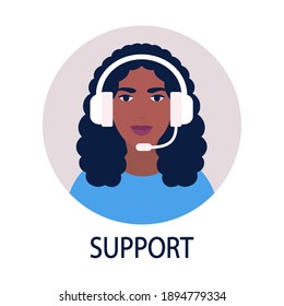 Support concept. Vector icon for website information. Colorful flat illustration
