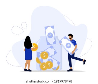 Support Concept, Volunteering Vector Illustration. Showing Stylized and Abstract Team Help Charity and Sharing Hope. Suitable for landing page, UI, web, App intro card, editorial, flyer,and banner