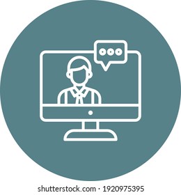 Soporte, conferencia, imagen vectorial de icono de llamada. También se puede utilizar para la asistencia al cliente. Idóneo para aplicaciones web, aplicaciones móviles y medios impresos.