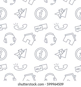 Support Contacts pattern vector seamless background