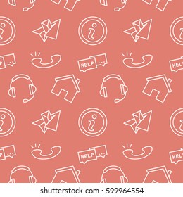 Support Contacts pattern vector seamless background
