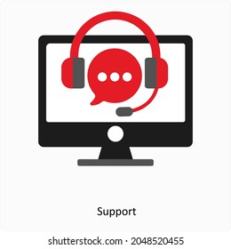 Support or Customer Care Icon Concept