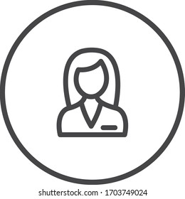 Support dark colored vector line icon