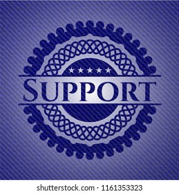 Support denim background