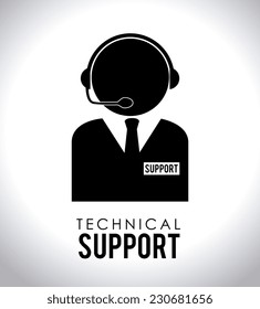 Support design over white background,vector illustration